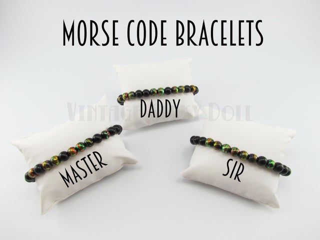 Daddy Morse Code Keyring – Purple Wyvern Jewels