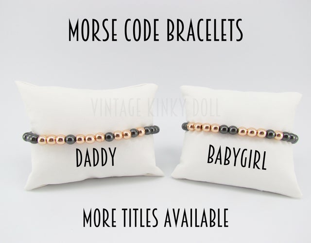 Daddy Morse Code Keyring – Purple Wyvern Jewels